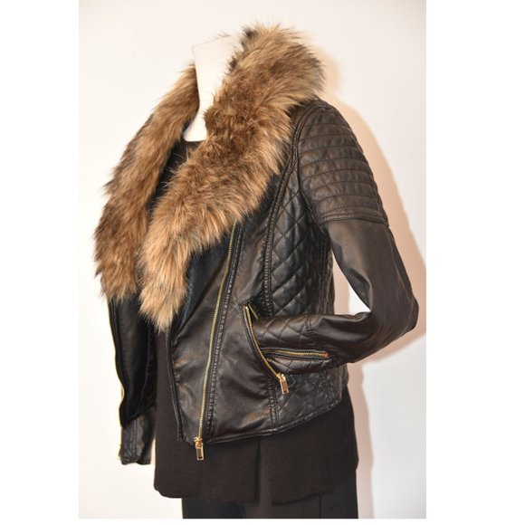 Amazing Vintage Faux-fur Faux-leather Jacket (H&M) - Picture 2 of 9